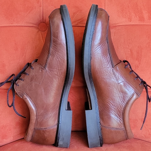 Johnson & Murphy Mens Lace Up Oxford 020-2184 Brown Leather Size 10W - Picture 11 of 15